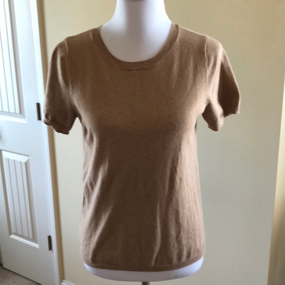Camel knit top